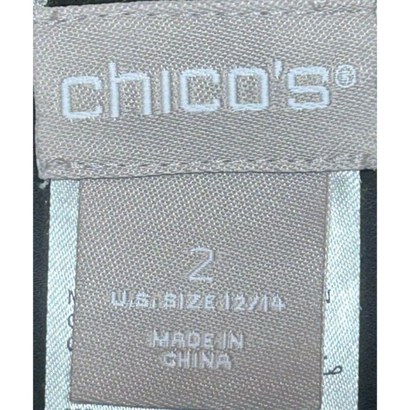 Chicos Top Womens 2 Large 12 Brown Animal Print Sleeveless V Neck Blouse - Picture 5 of 7